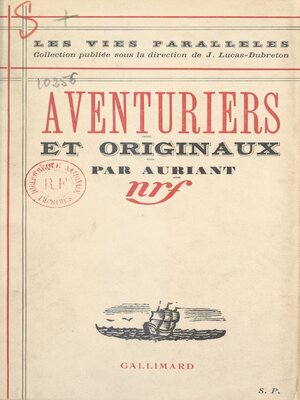 cover image of Aventuriers et originaux